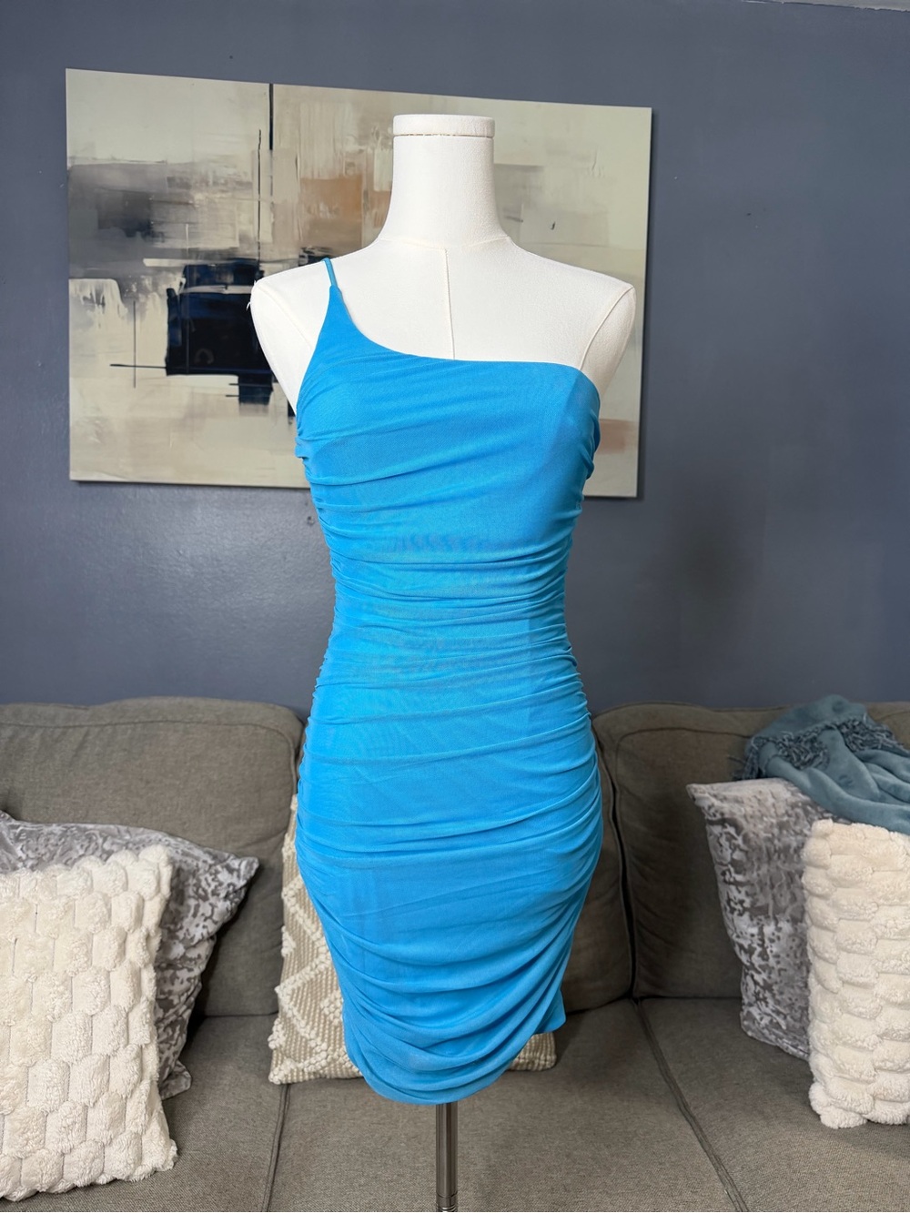 Princess Polly Jocasta Mini Dress in Turquoise size 2 - Picture 4 of 8